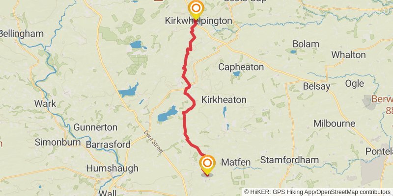Carlisle to Cat and Fiddle Walk stage 15 Map