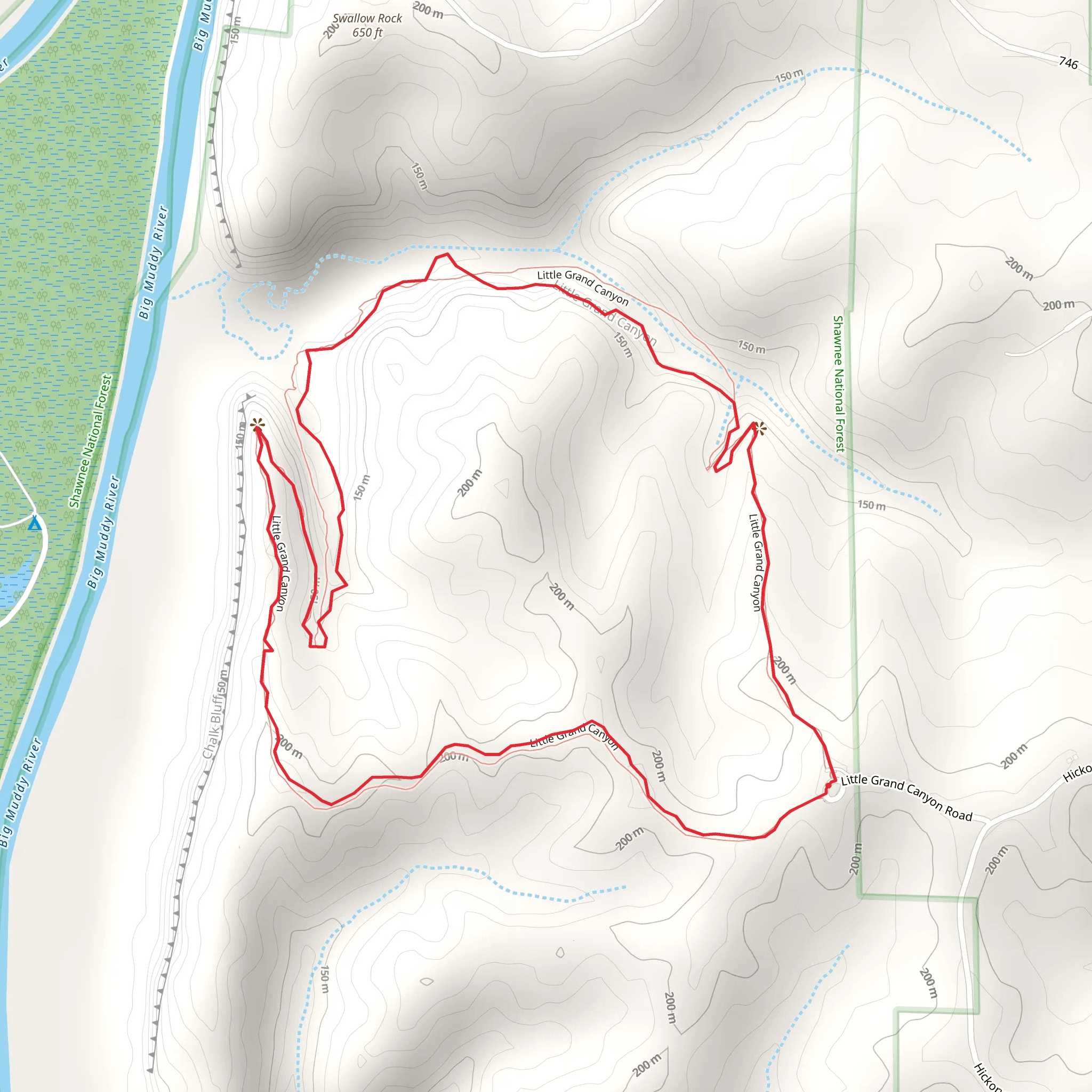 Little Grand Canyon Loop Trail mobile static map