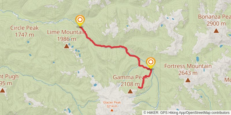 Gamma Way Trail stage 4 Map