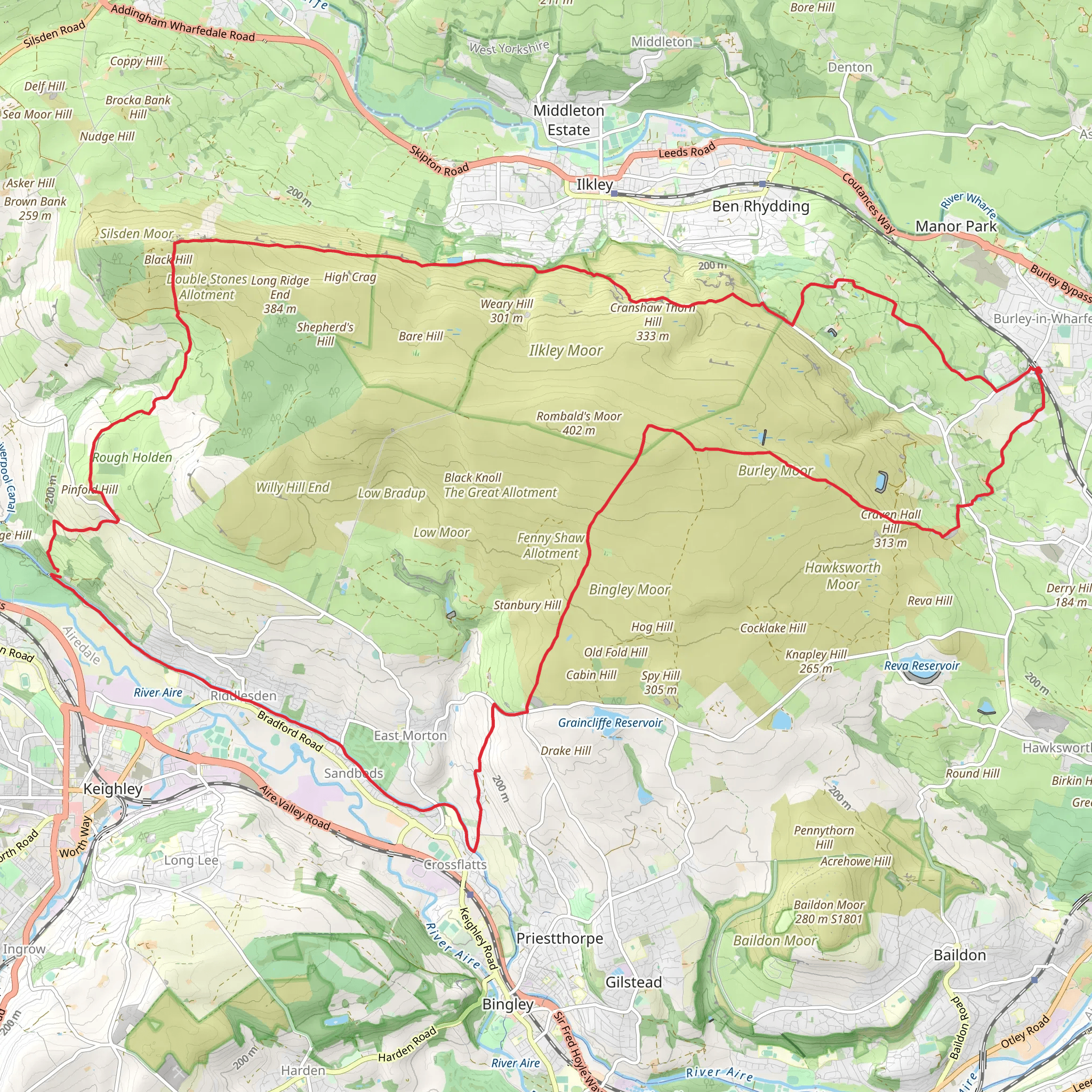Burley Bridge Circular Trail mobile static map