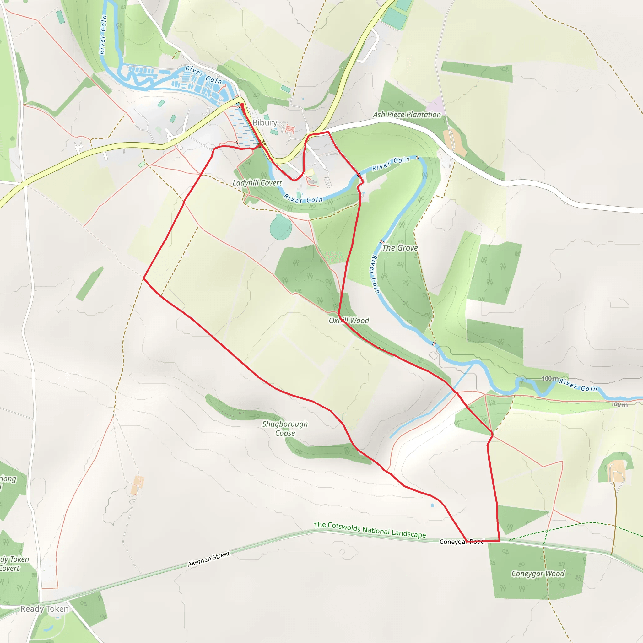 Bibury and the River Coln mobile static map