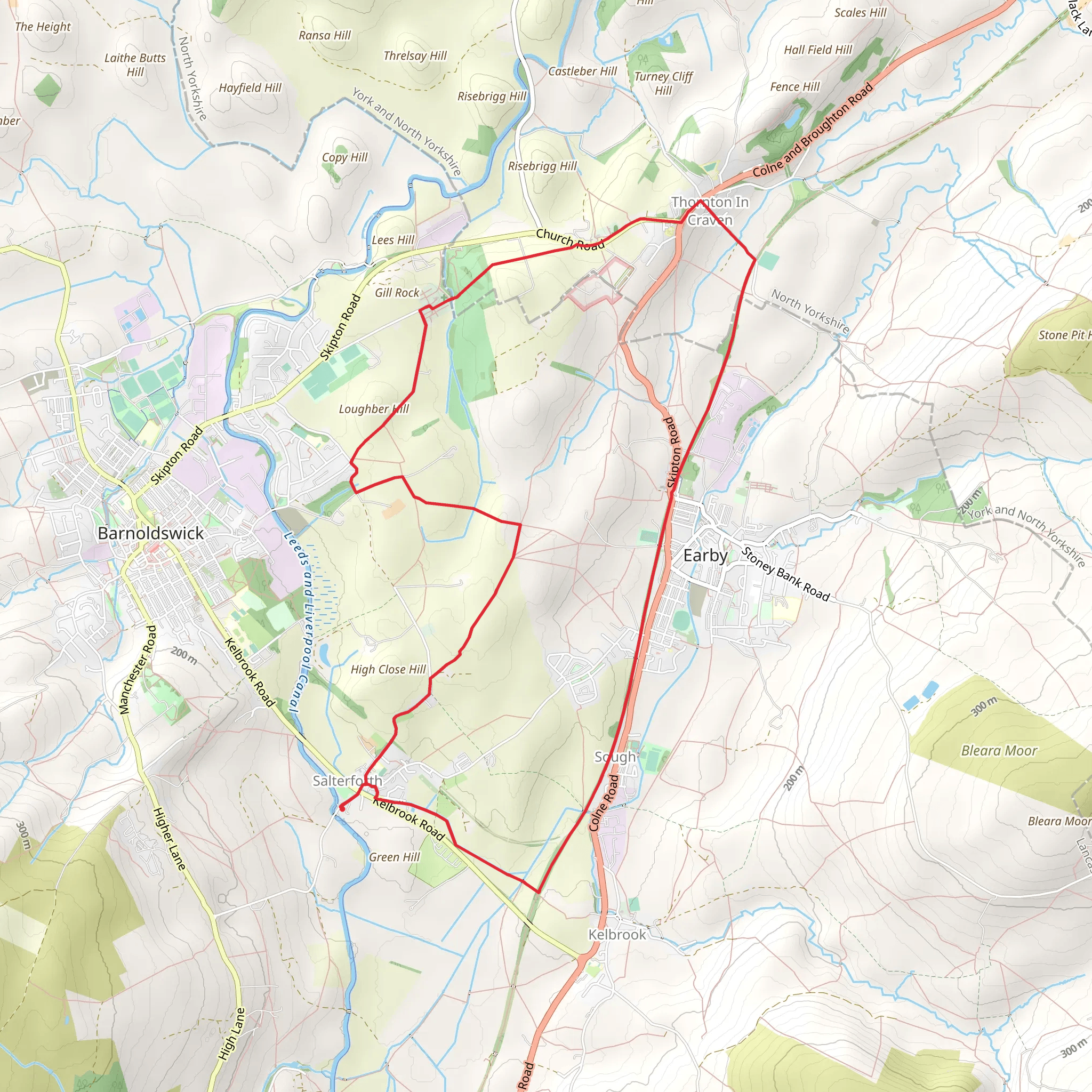 Earby Loop mobile static map