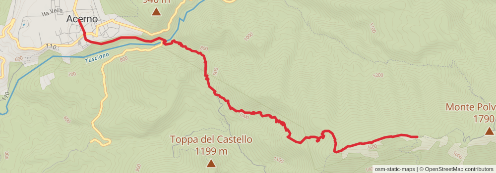 Sentiero Italia - Calabria Section stage 14 Map