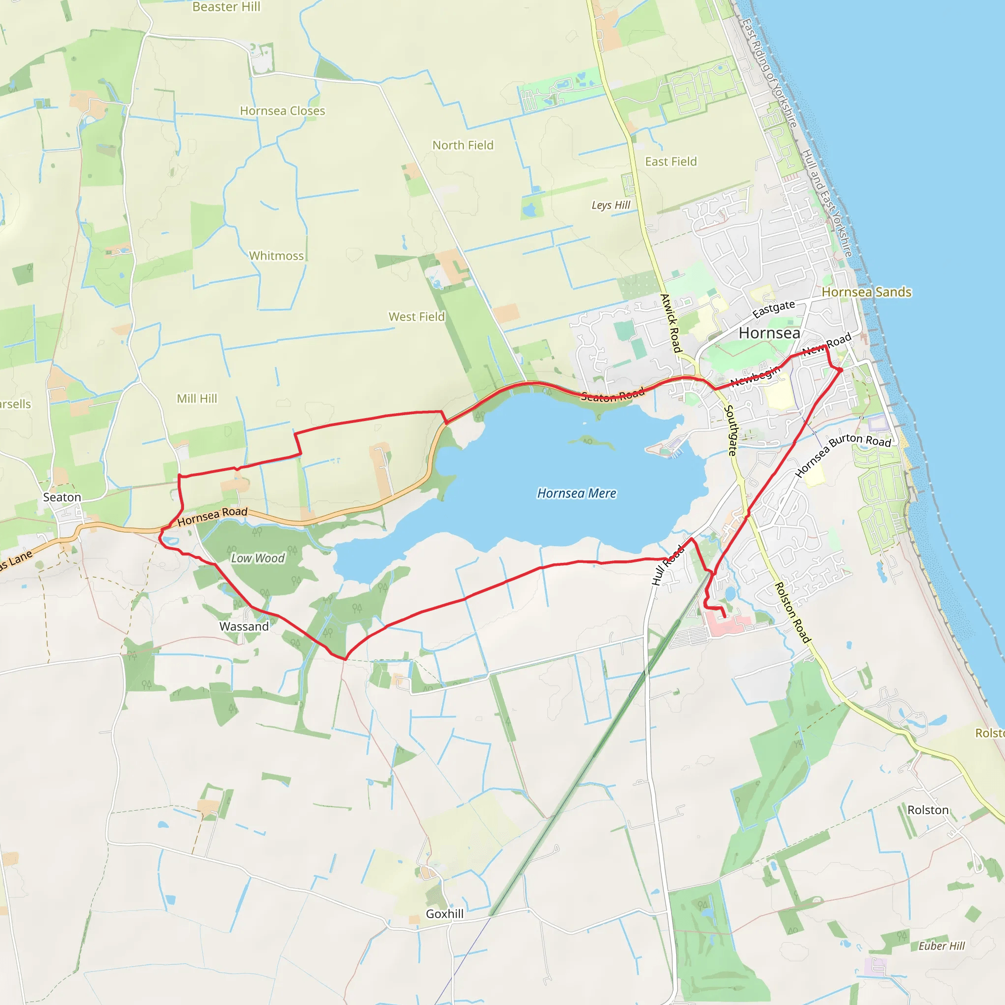 Hornsea and Hornsea Mere mobile static map