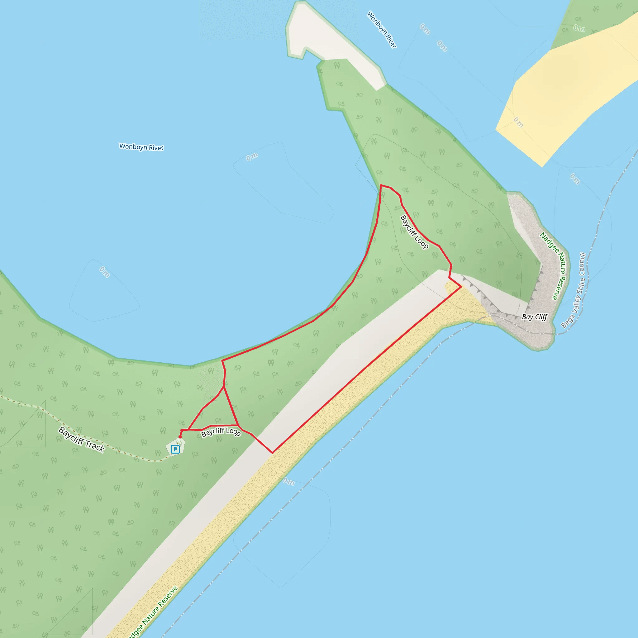 Bay Cliff Track mobile static map
