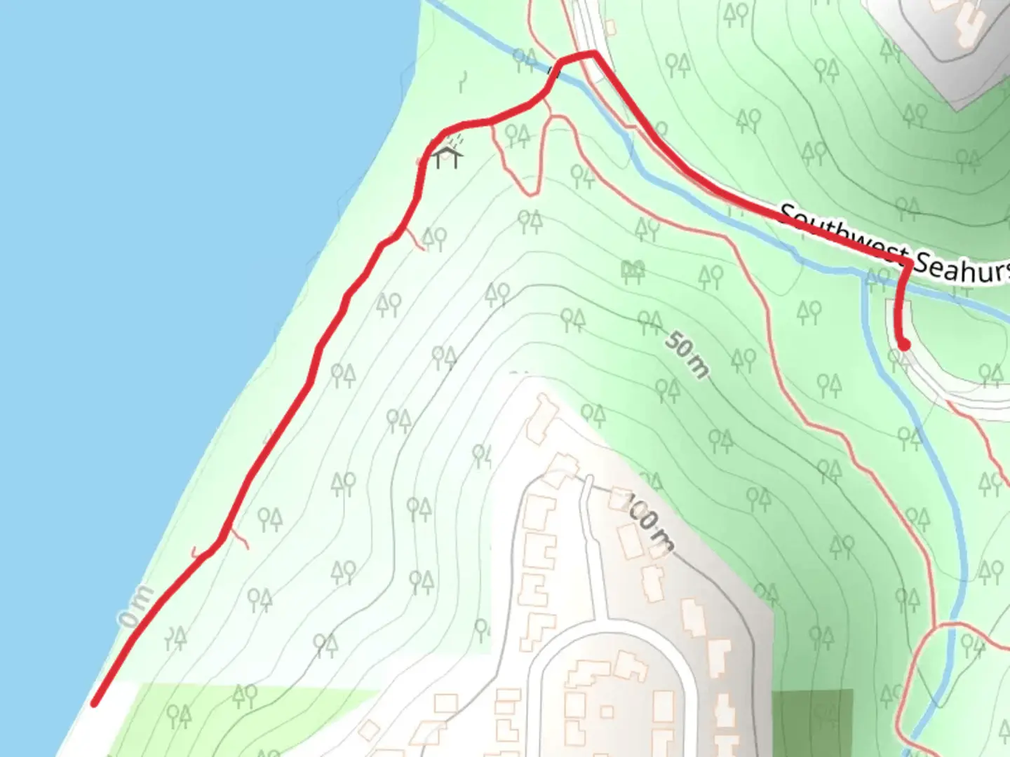 An image depicting the trail Seahurst Park and Beach Walk and its surrounding area.