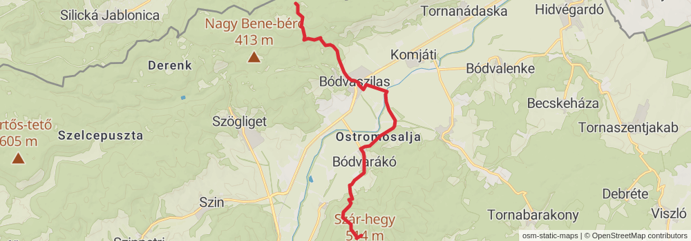 National Blue Trail - OKT stage 55 Map