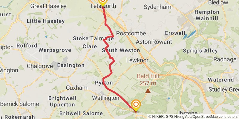 Oxfordshire Way stage 5 Map