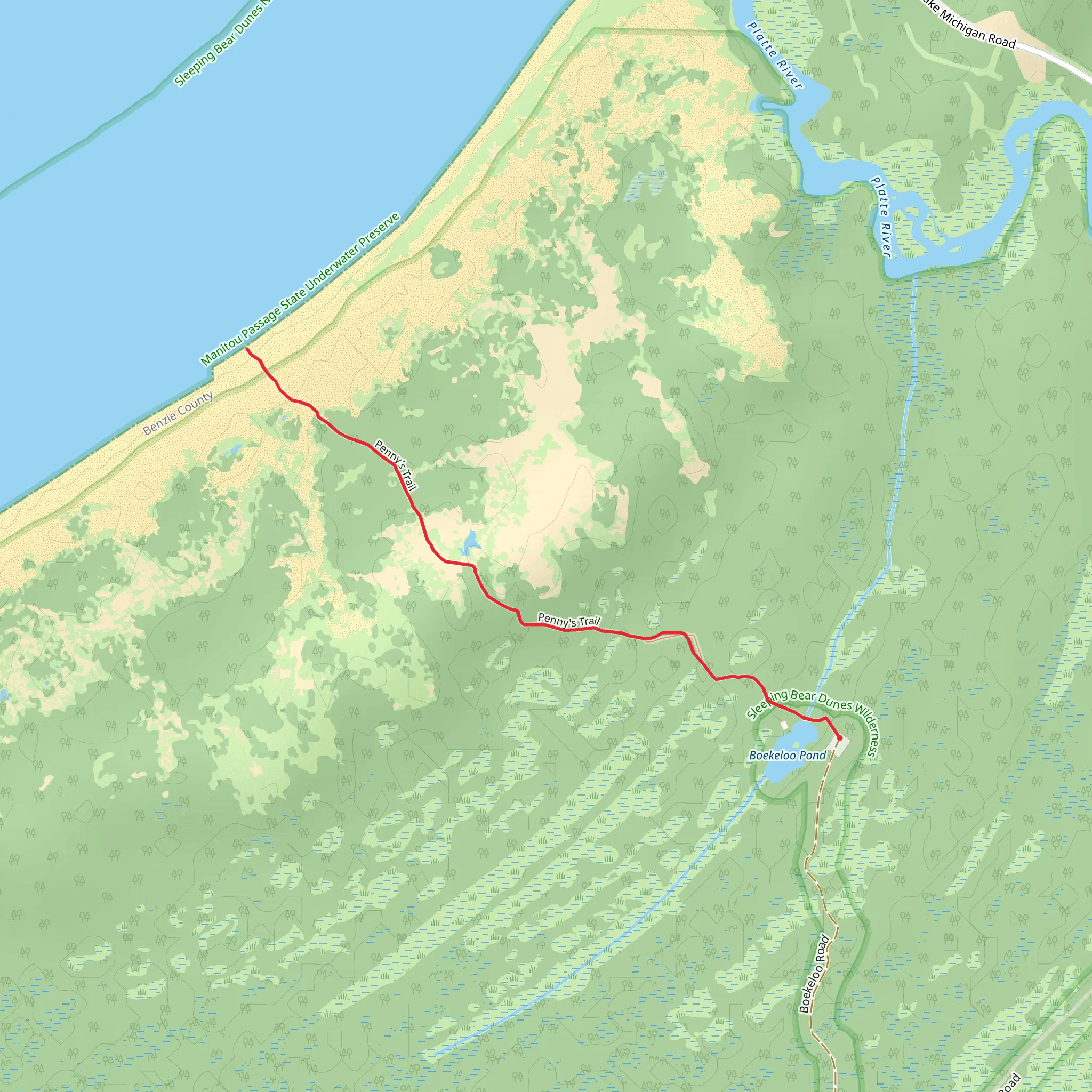 Penny's Trail mobile static map