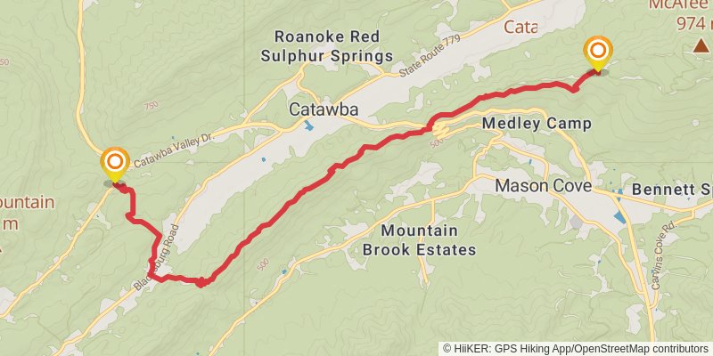 Appalachian Trail - Virginia stage 24 Map