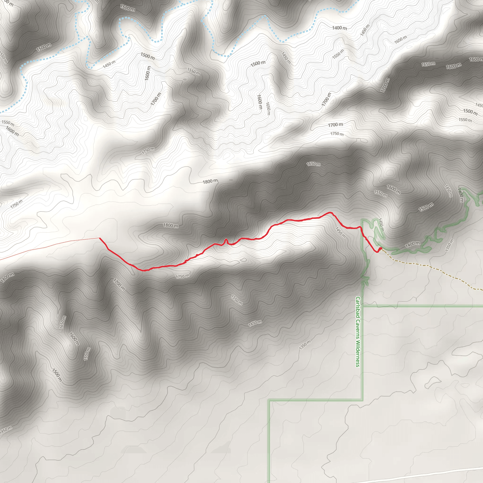 Longview Spring via Yucca Canyon Trail mobile static map