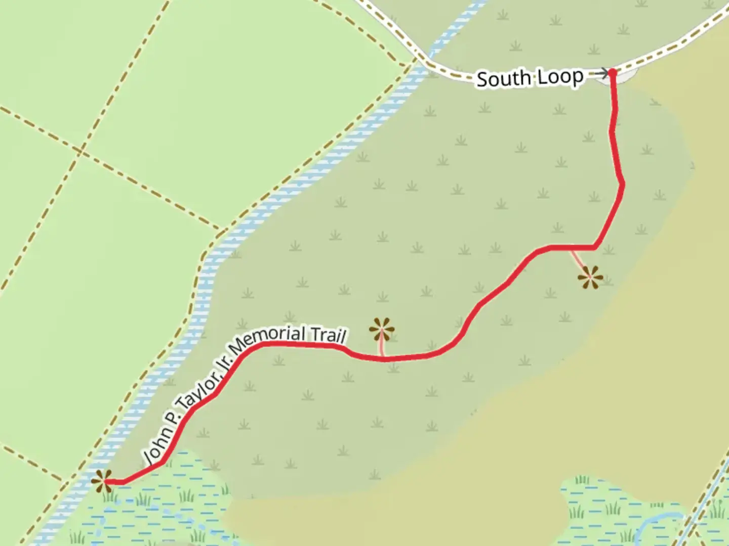 An image depicting the trail John P Taylor, Jr Memorial Trail and its surrounding area.