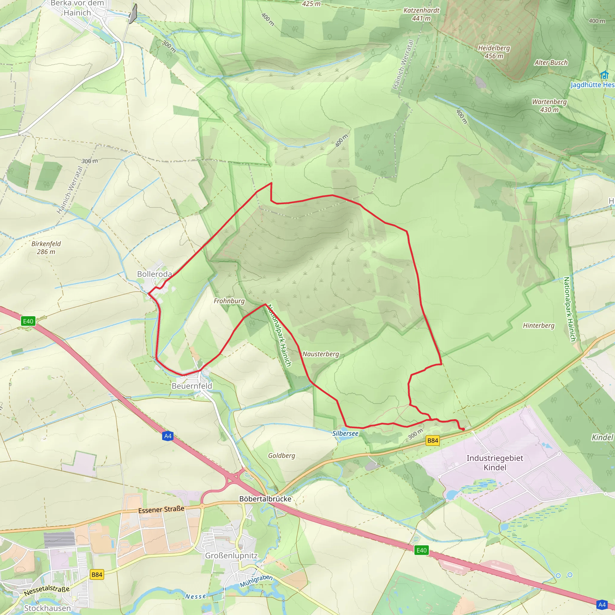 Silbersee via Nachtigallenweg mobile static map