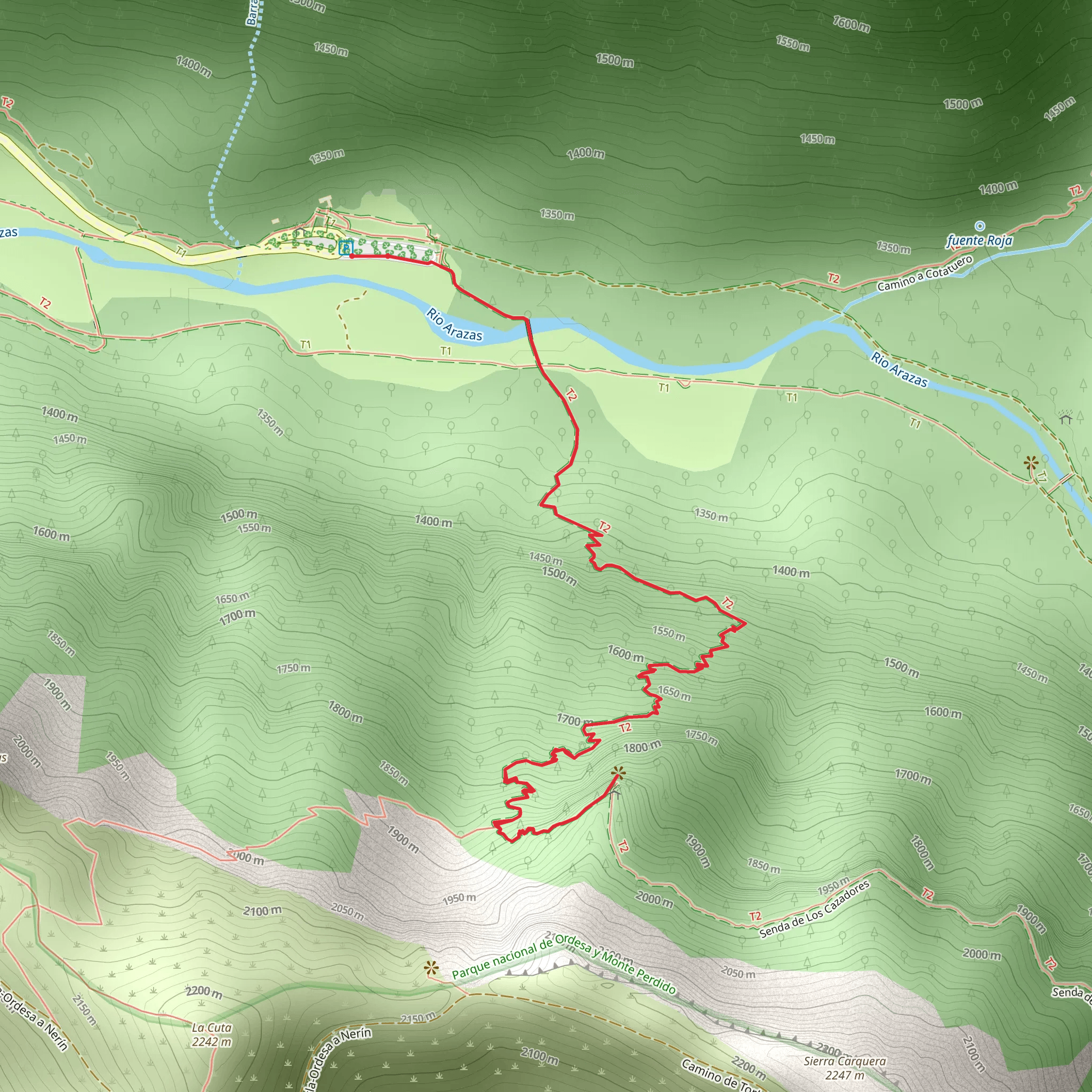 Mirador de Calcilarruego from Torla - Ordesa mobile static map