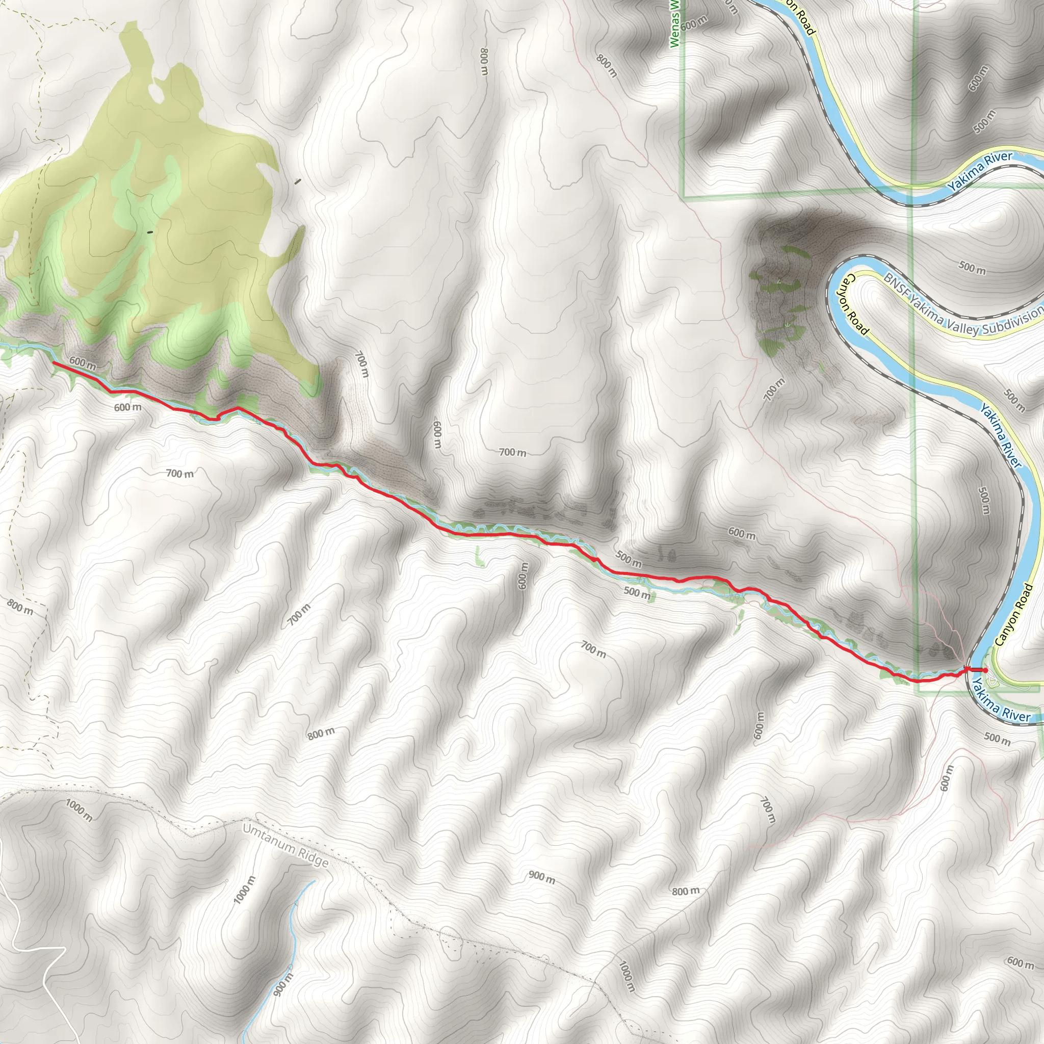 Umtanum Creek Trail mobile static map