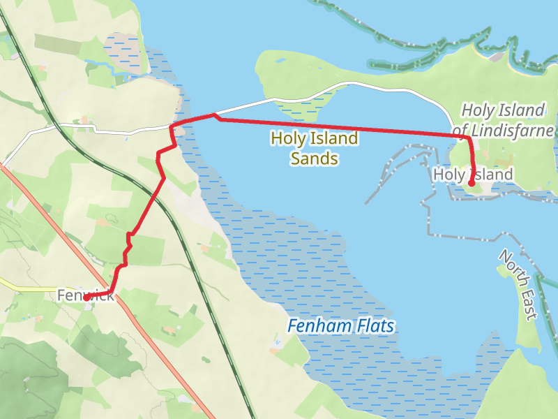 Holy Island Sands from Fenwick to Holy Island mobile static map