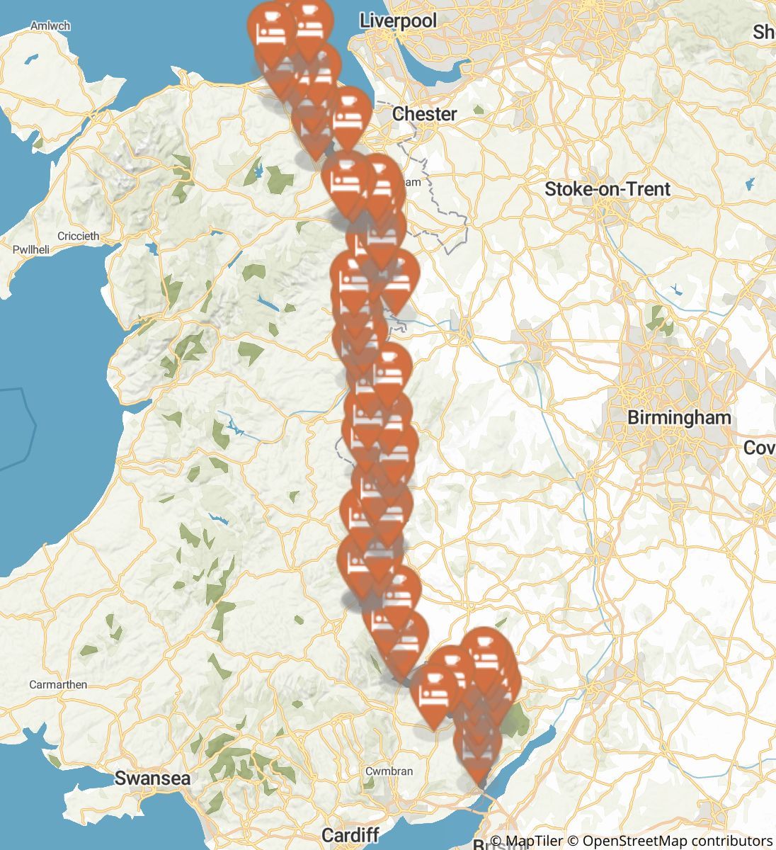 Offa's Dyke Path map image