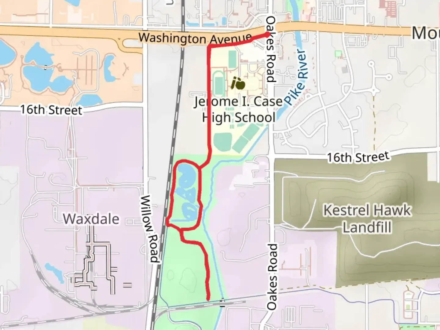 An image depicting the trail Pike River Pathway Walk and its surrounding area.