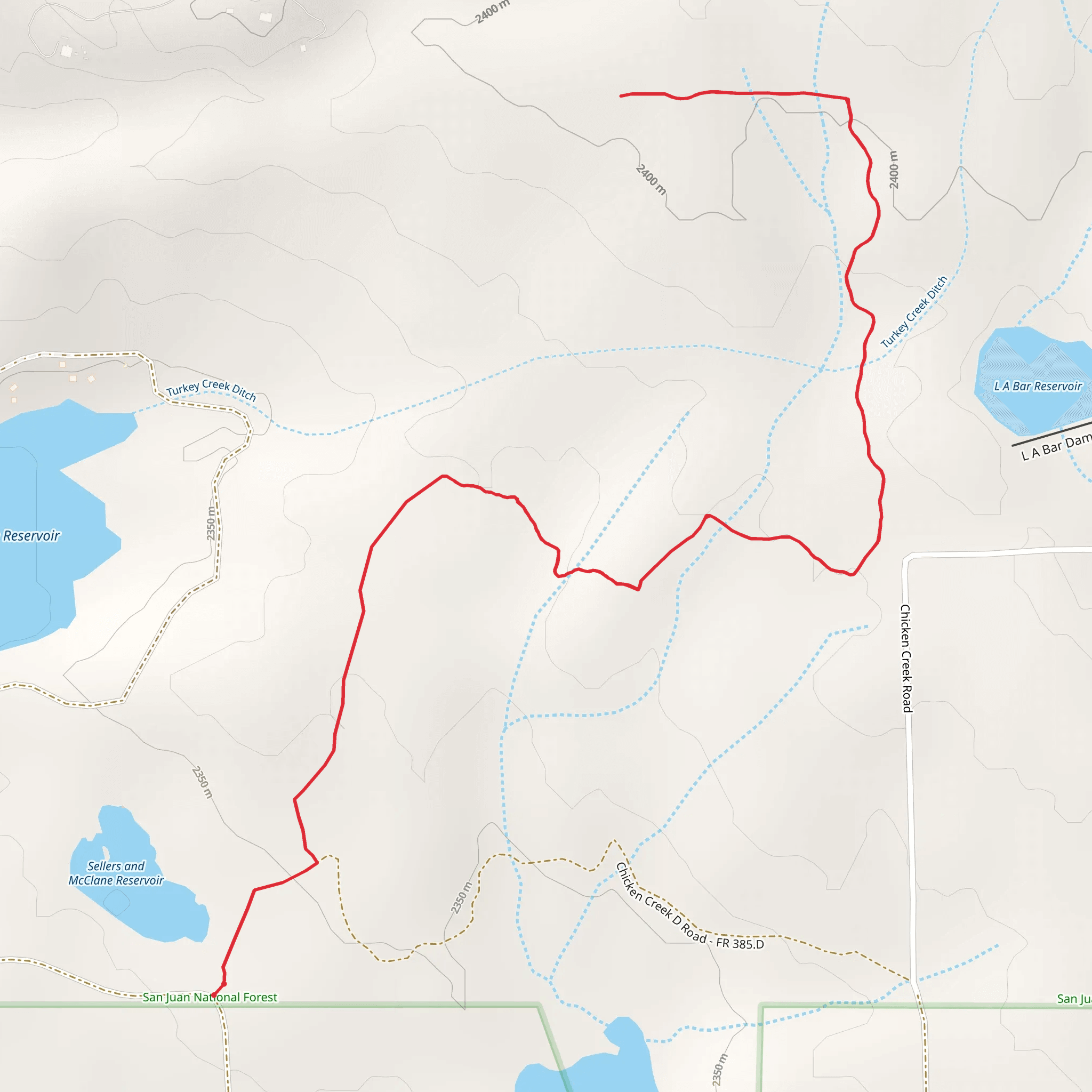 Upper Little Bauer Trail mobile static map