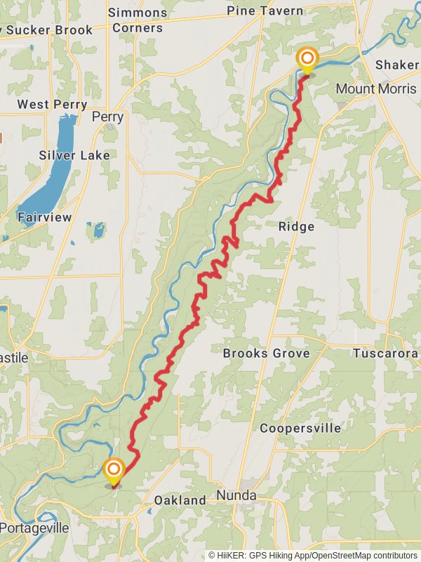Genesee River - Letchworth Trail mobile static map
