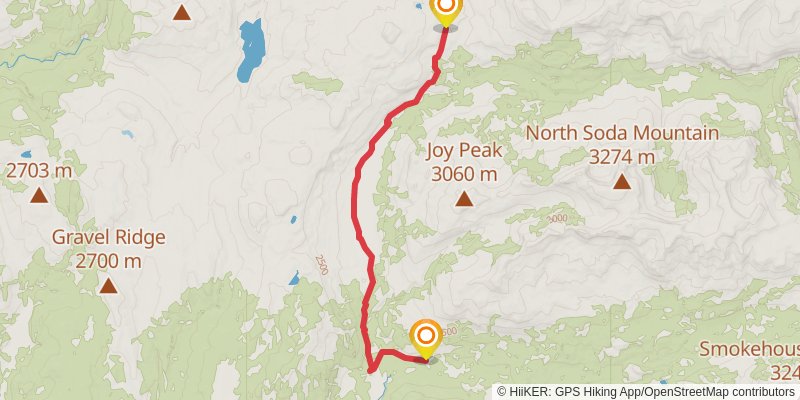 Continental Divide Trail - Wyoming stage 34 Map