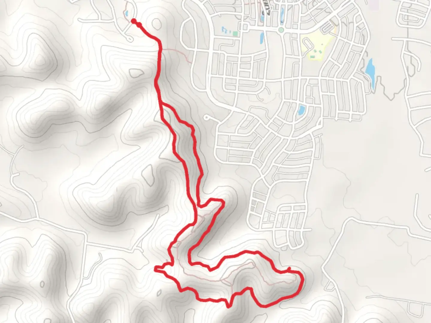 An image depicting the trail East and West Slope Loop Trail and its surrounding area.