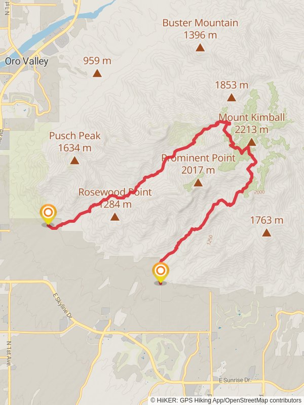 Finger Rock and Pima Canyon Horseshoe Trail