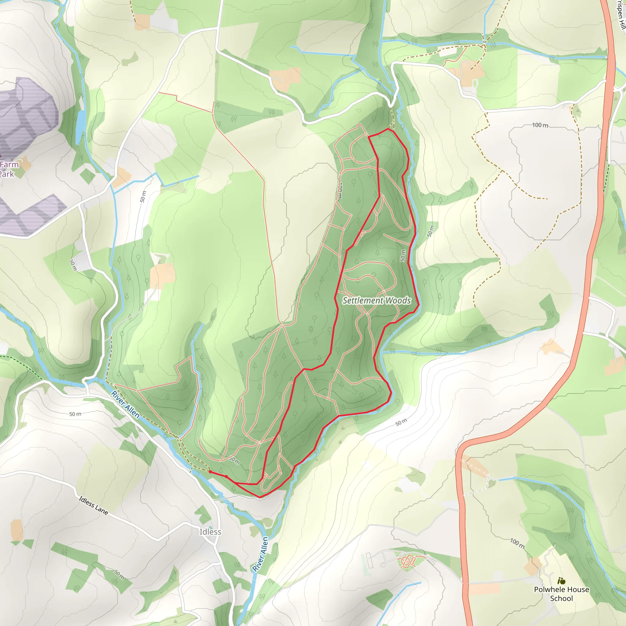 Idless Woods mobile static map