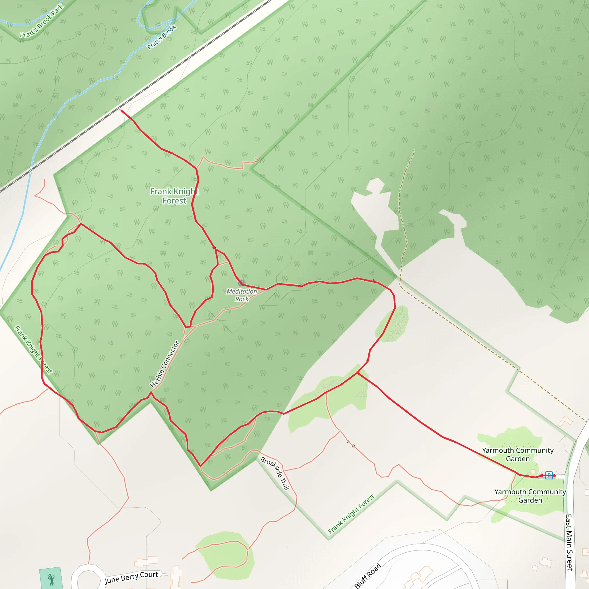 Short Loop Trail from East Main Street mobile static map