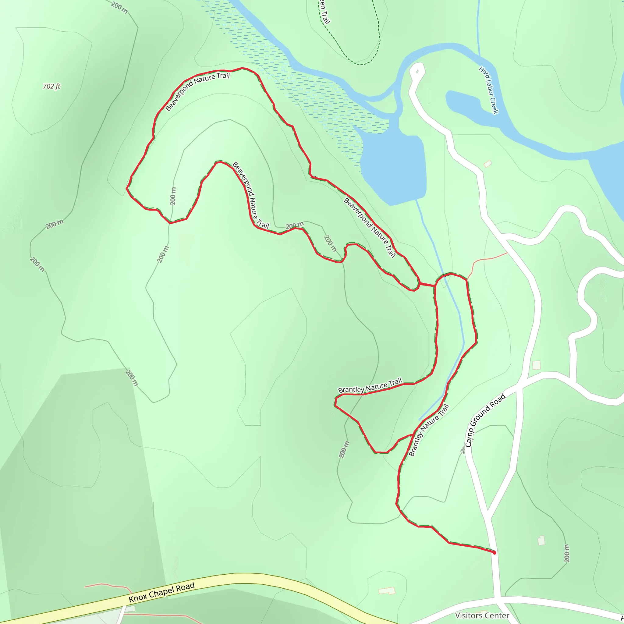 Brantley and Beaverpond Nature Trail mobile static map