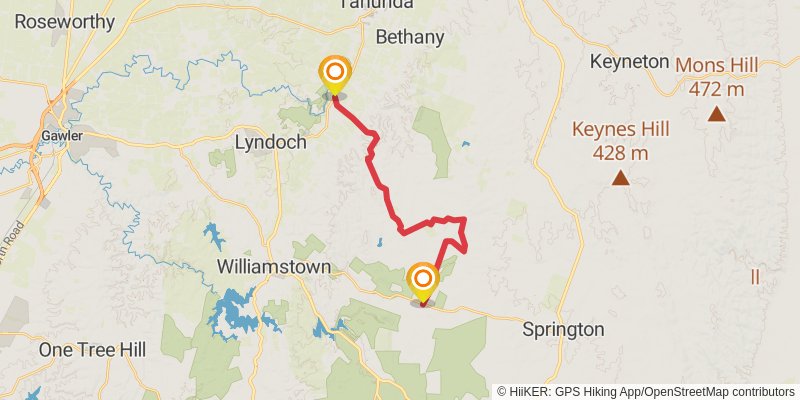 Mawson Trail stage 4 Map