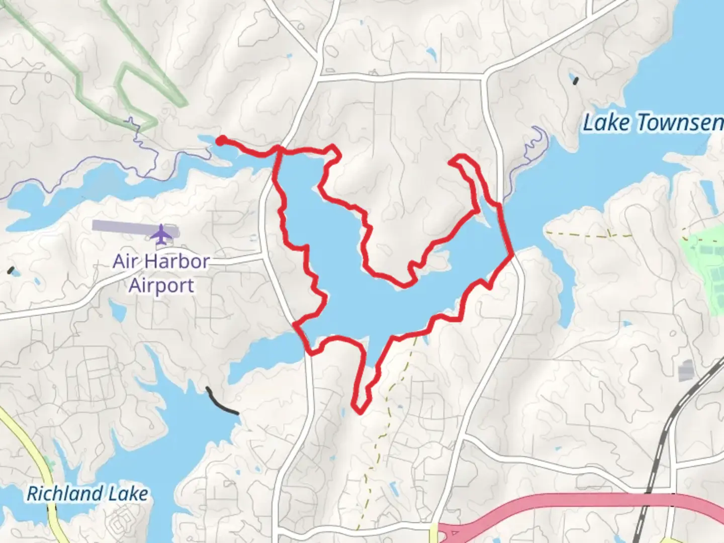 An image depicting the trail Reedy Fork Long Loop and its surrounding area.