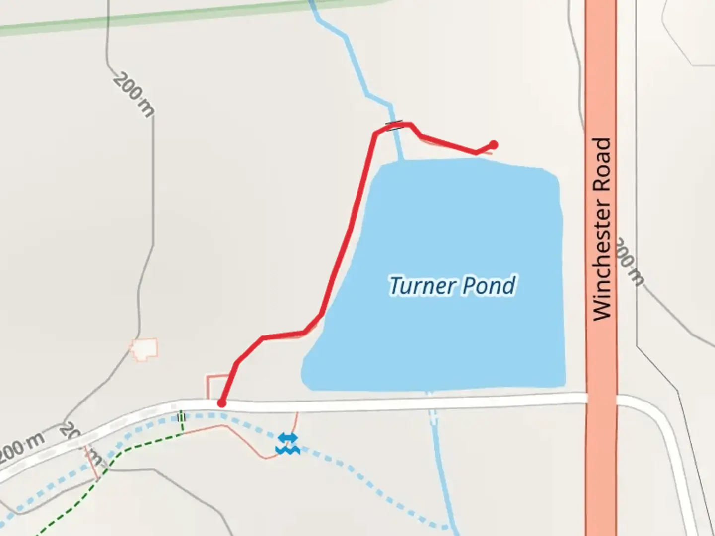 An image depicting the trail Turner Pond Shore Walk and its surrounding area.