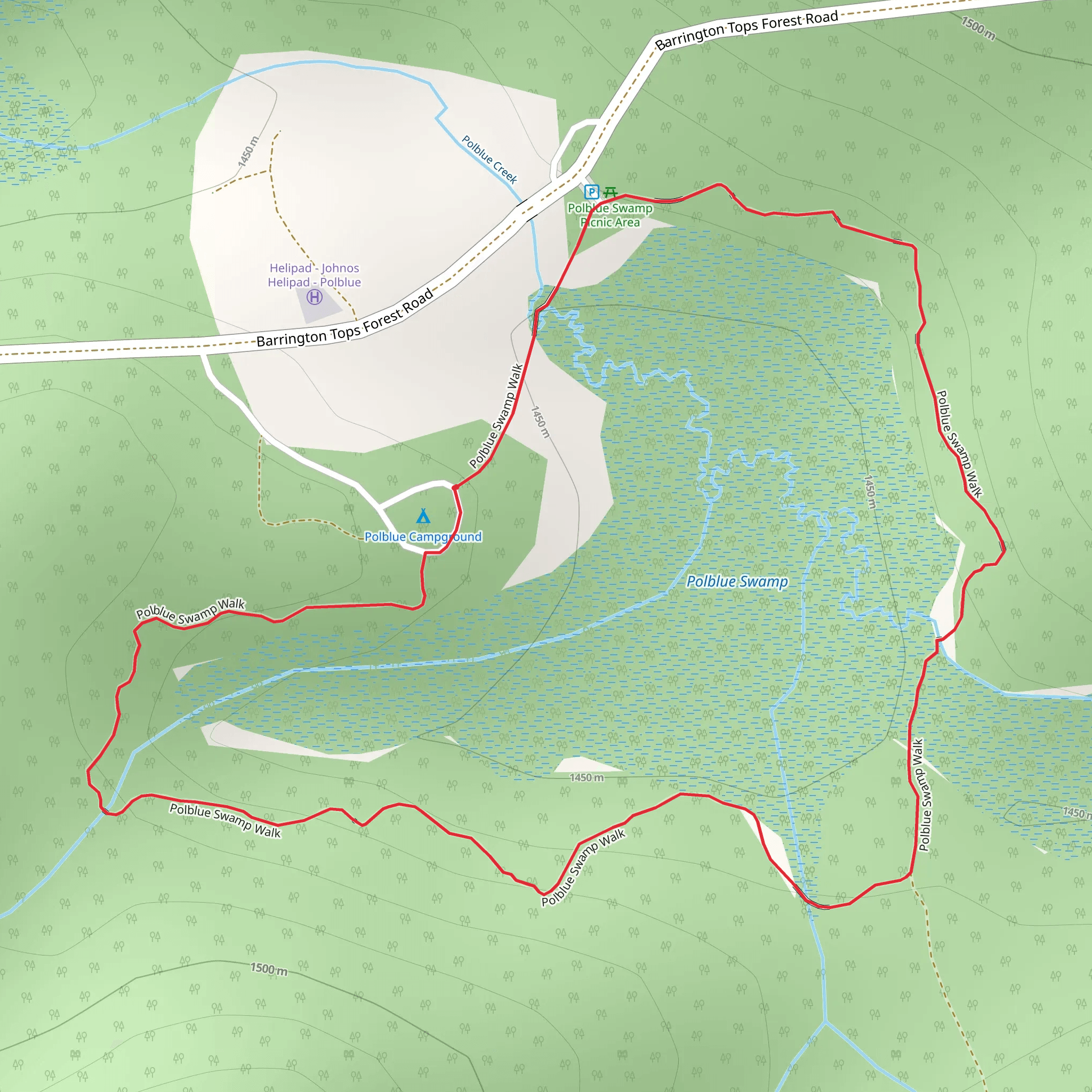 Polblue Swamp Track mobile static map