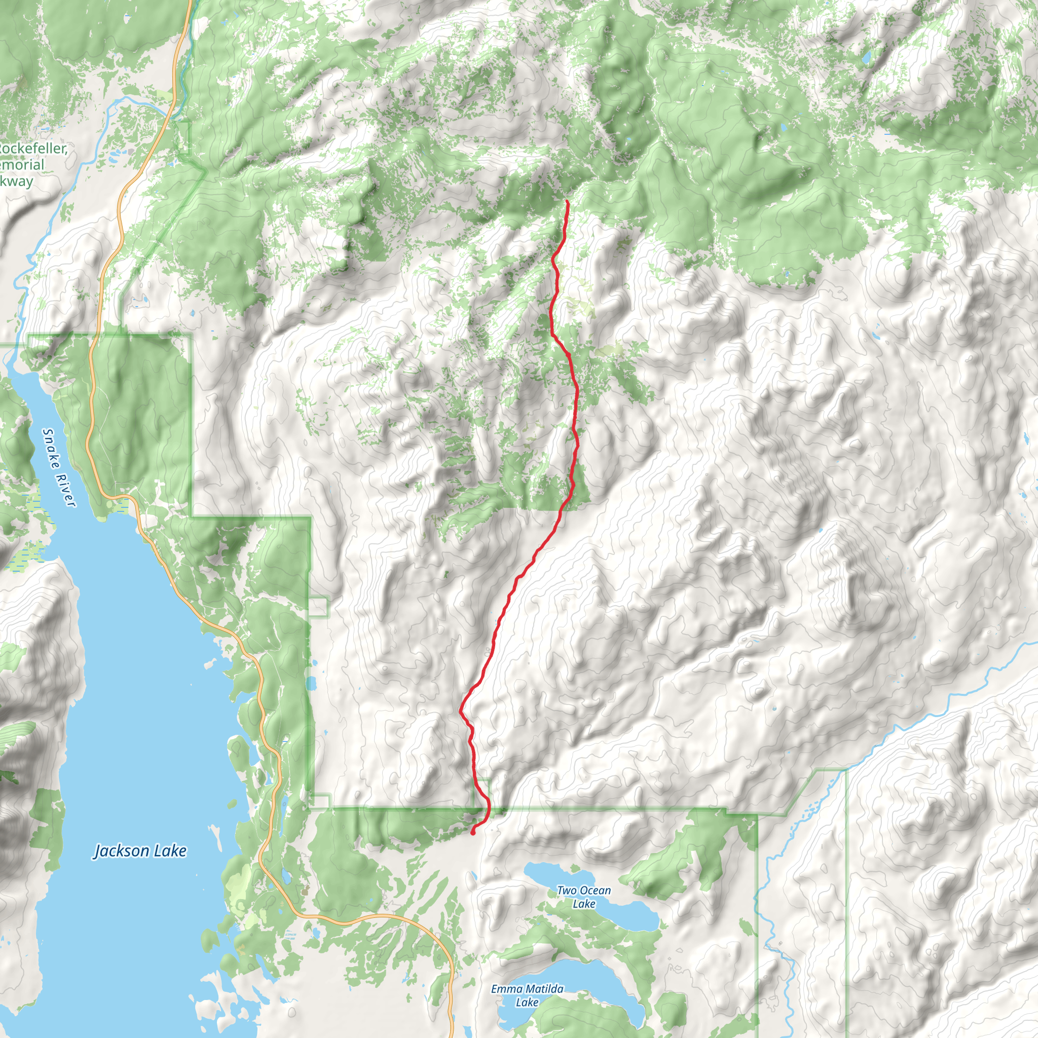 Middle Pilgrim Creek Trail mobile static map