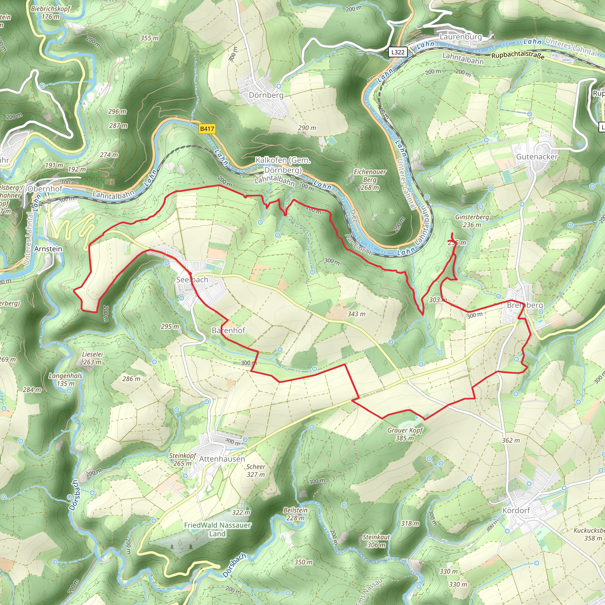 Seelbach and bremberg Loop mobile static map