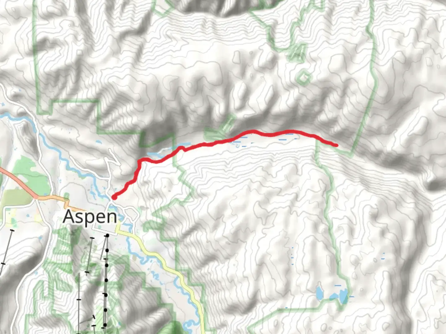 An image depicting the trail Lower and North Hunter Creek Trail and its surrounding area.