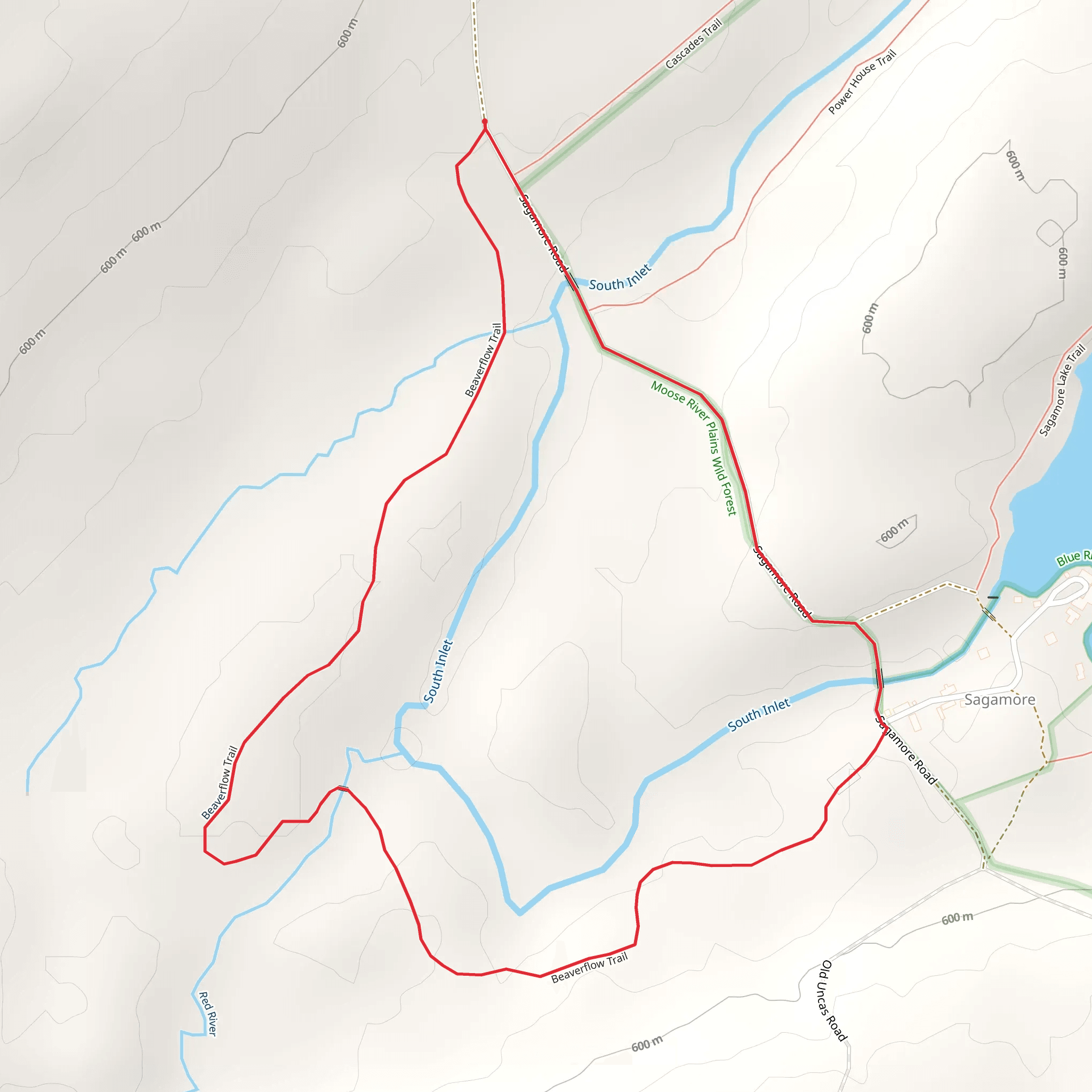 Beaverflow Loop Trail mobile static map