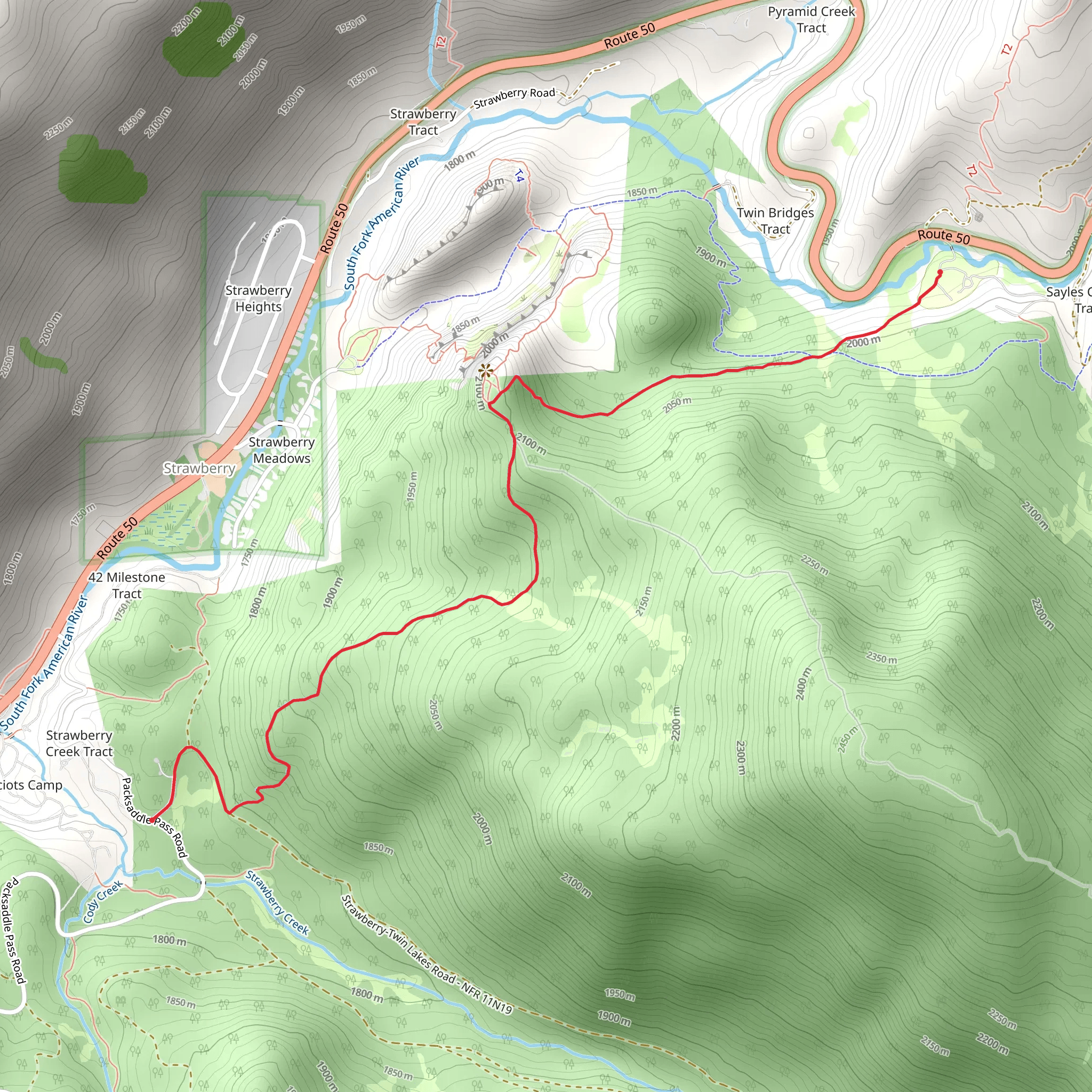 Lovers Leap Trail mobile static map