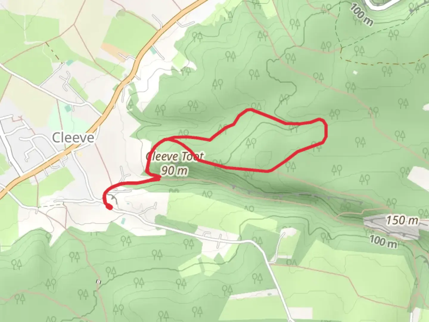 An image depicting the trail Knapps Loop and its surrounding area.
