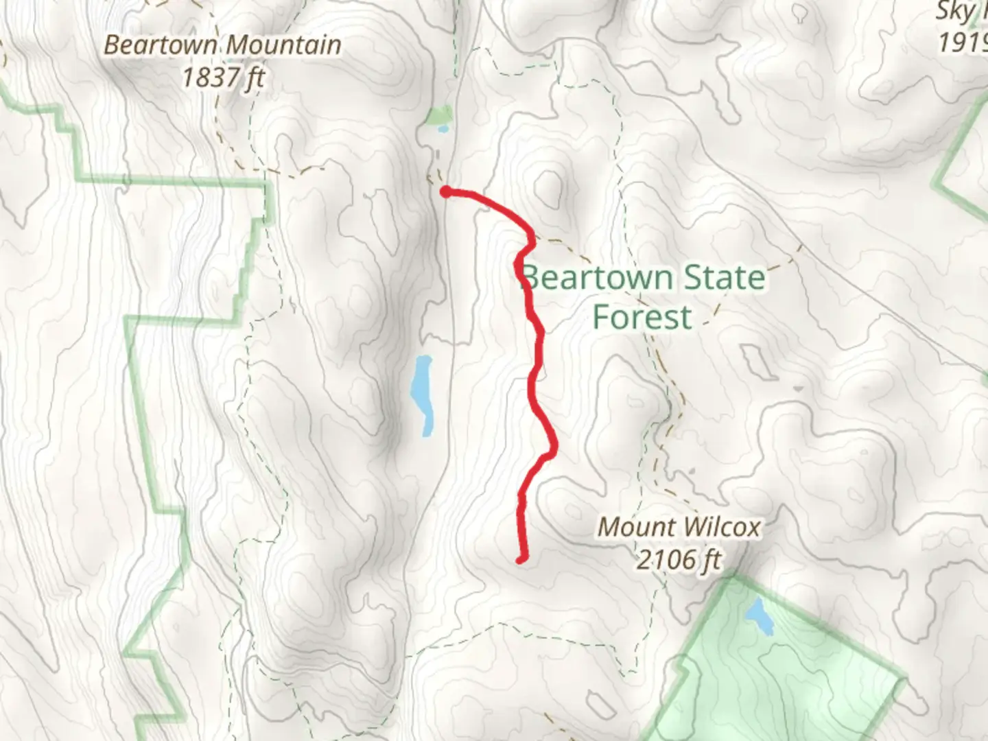 An image depicting the trail Turkey Trail and its surrounding area.