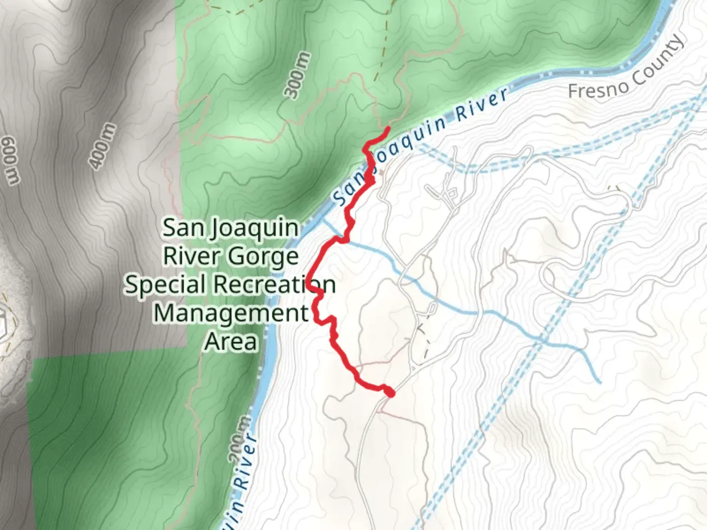 An image depicting the trail San Joaquin River via Pa'san Ridge Trail and its surrounding area.