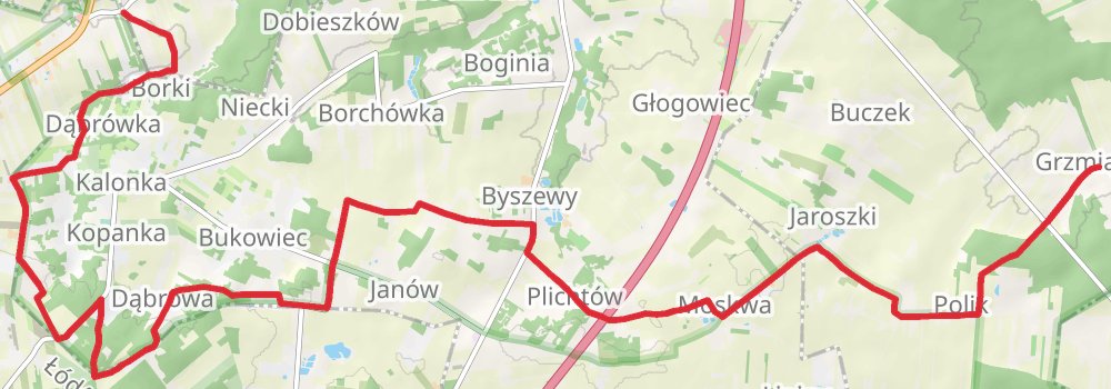 Landscape Park Łódź Hills Trail stage 3 Map