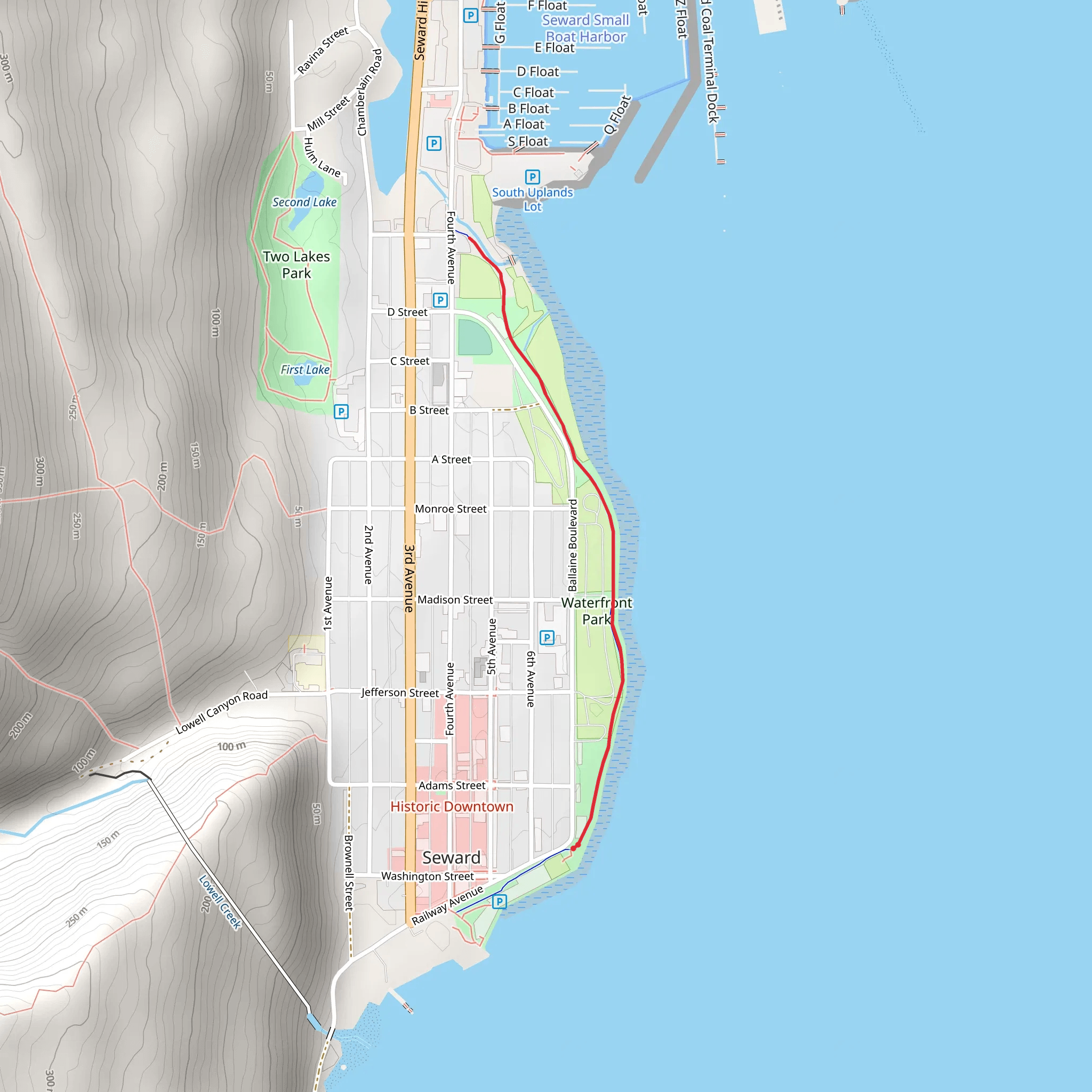 Waterfront Park Walk mobile static map