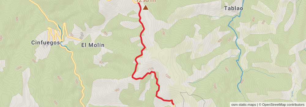 GR 109 Interior Asturias stage 15 Map