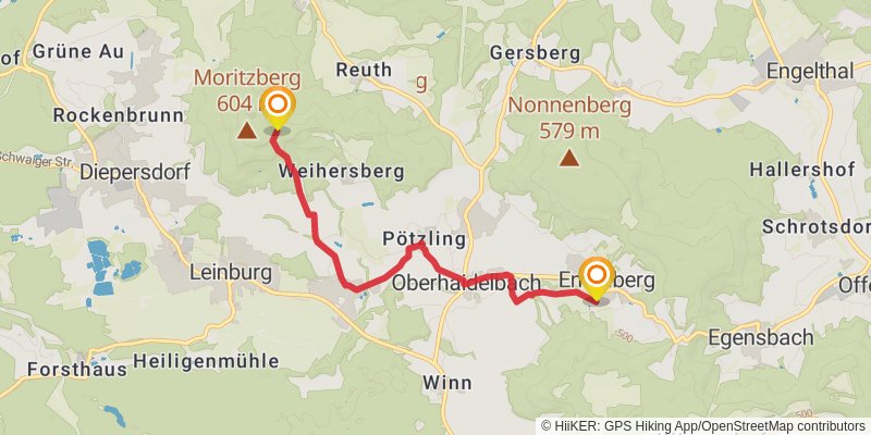 Fränkischer Dünenweg alt 2 Map