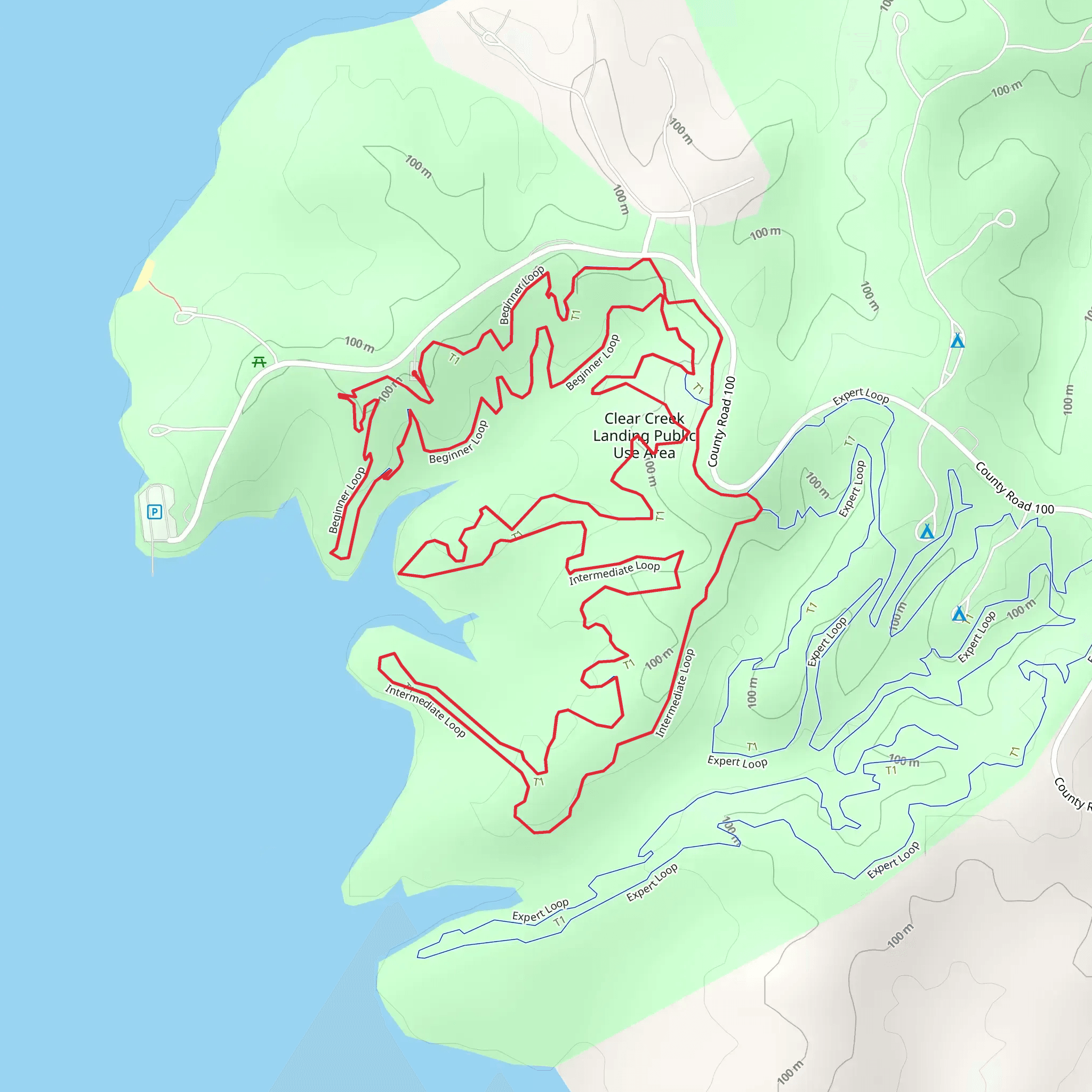 Beginner and Intermediate Loop mobile static map