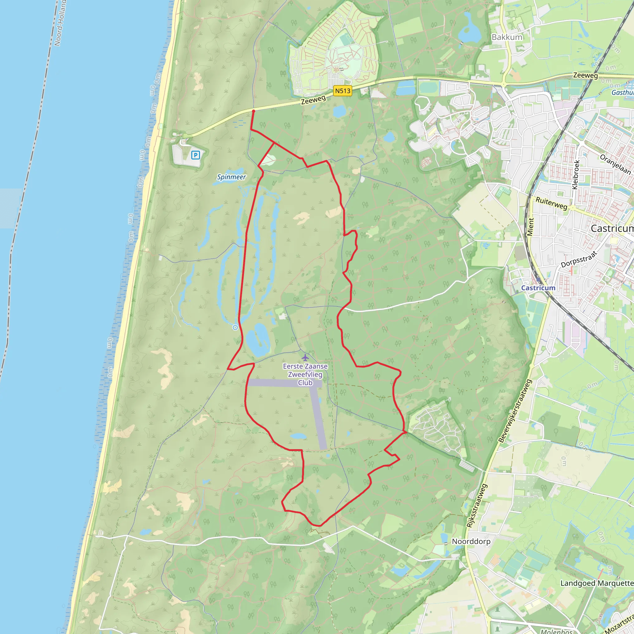 Noordhollands Duinreservaat via Johanna's Weg, Bos Weg and Van Oldenborgh Weg mobile static map