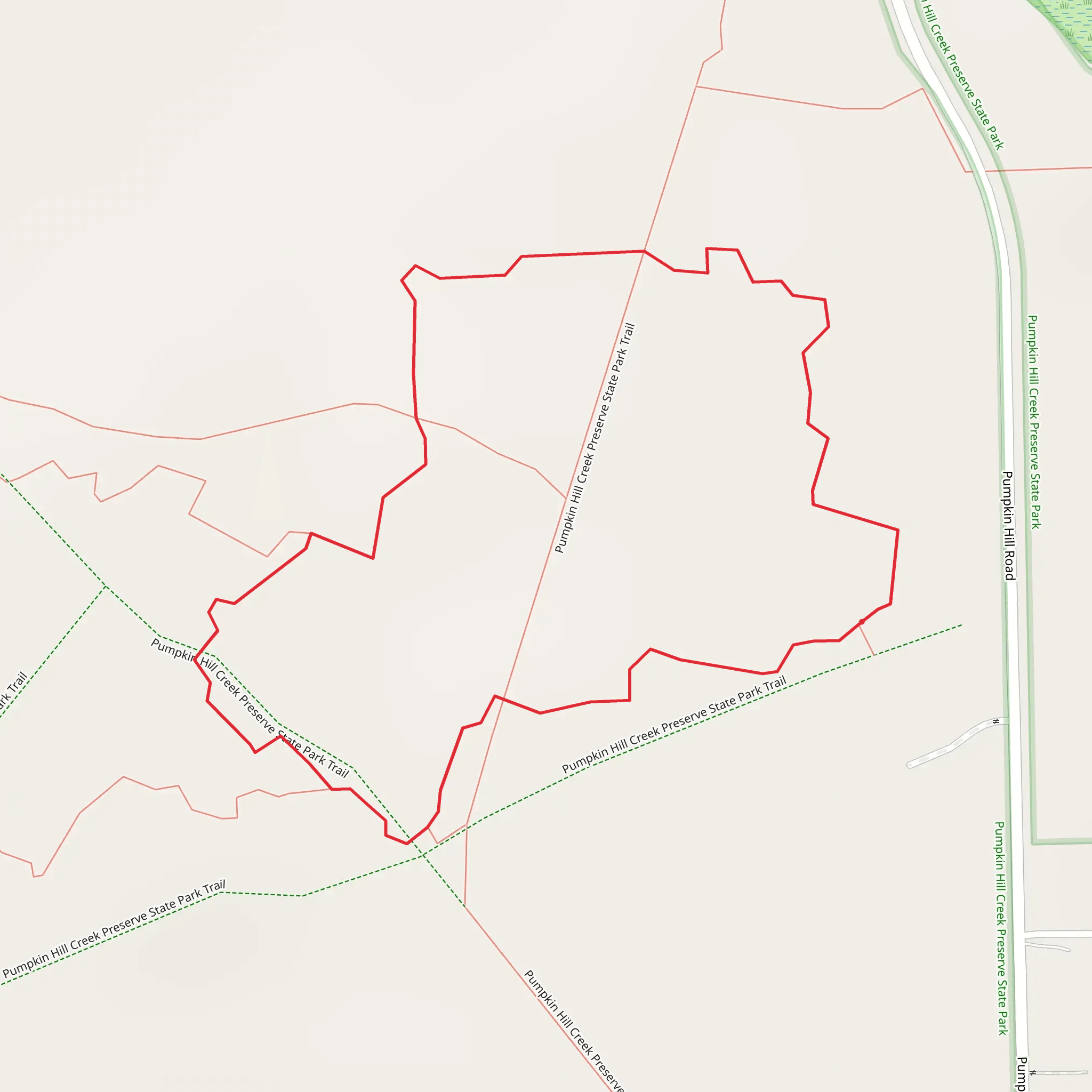 Pumpkin Hill Creek Preserve State Park Loop Trail mobile static map
