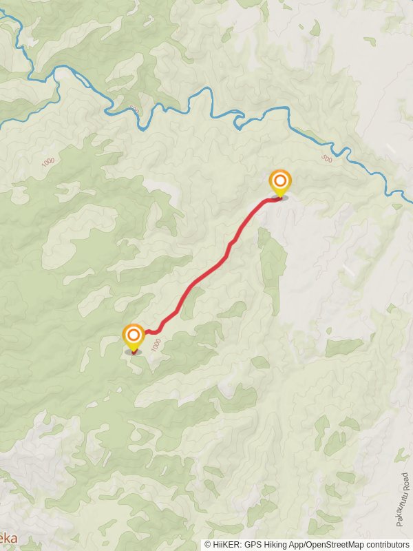 Makahu Road to Middle Hill Hut mobile static map